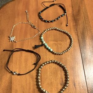 Lot of 5 NEW Adjustable or Stretchy Bracelets